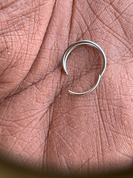 Luxury Clicker Double Hoop Nose Ring(20G) Gold/Silver