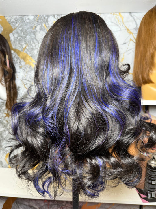 “PURPLE” HIGHLIGHTED RAW PERUVIAN CUSTOM UNIT