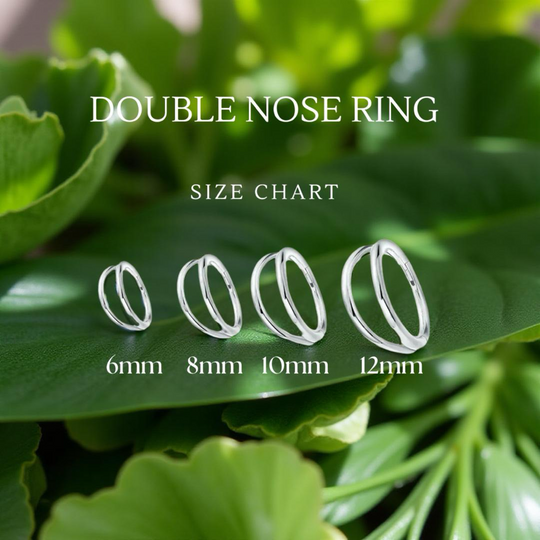 Luxury Clicker Double Hoop Nose Ring(20G) Gold/Silver