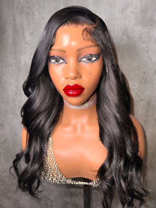 "KELLY" (NATURAL BLACK ) GLUELESS UNIT