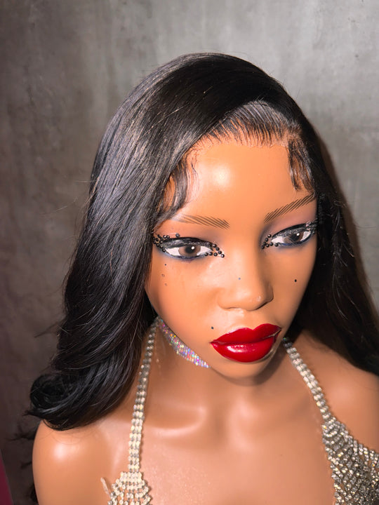 "KELLY" (NATURAL BLACK ) GLUELESS UNIT