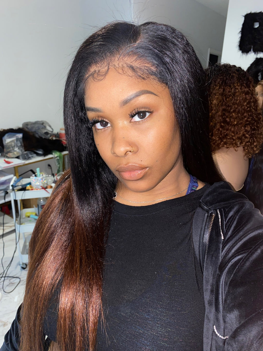 "KENYA" Kinky Straight Glueless Natural Look
