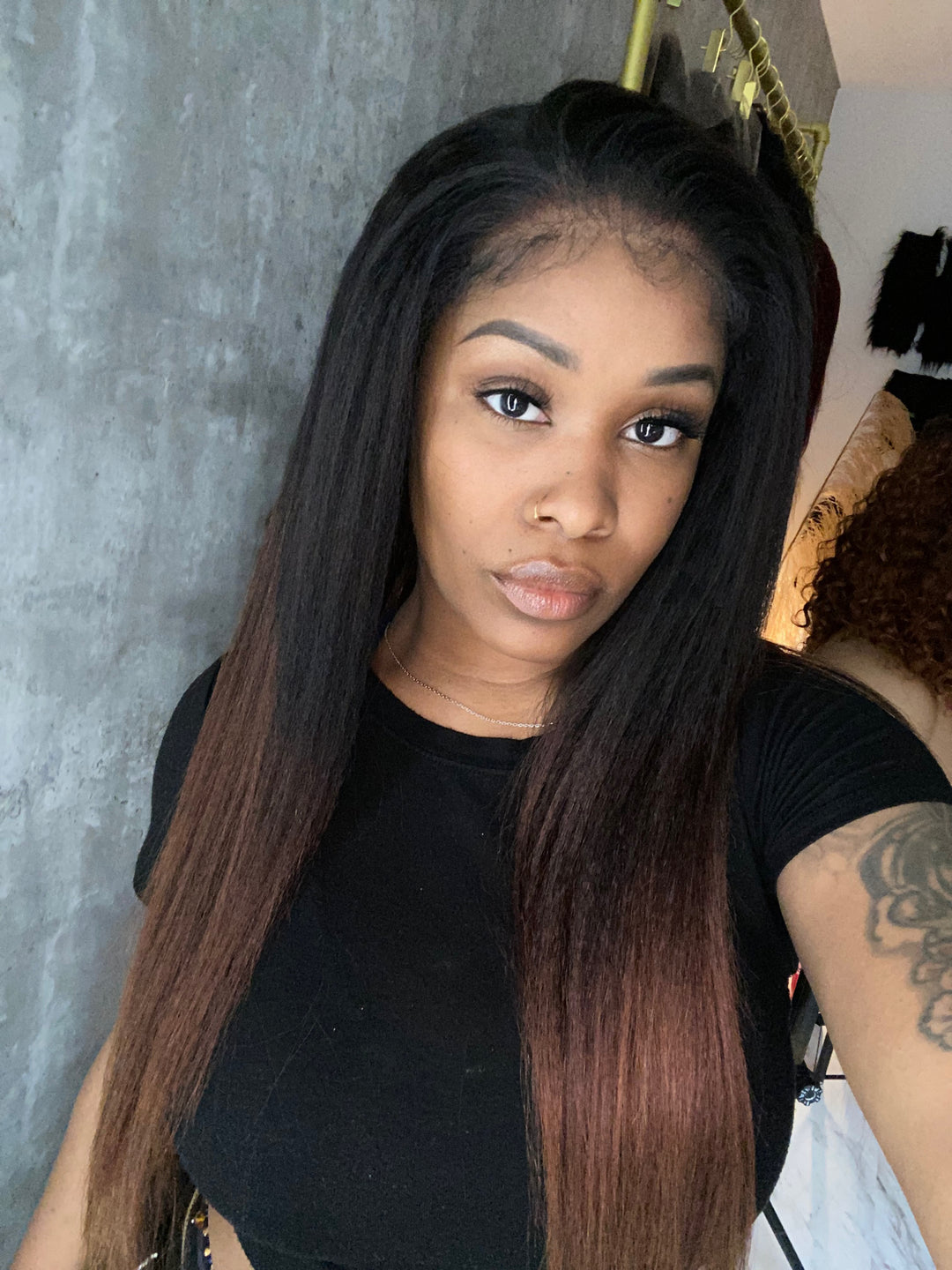 "KENYA" Kinky Straight Glueless Natural Look