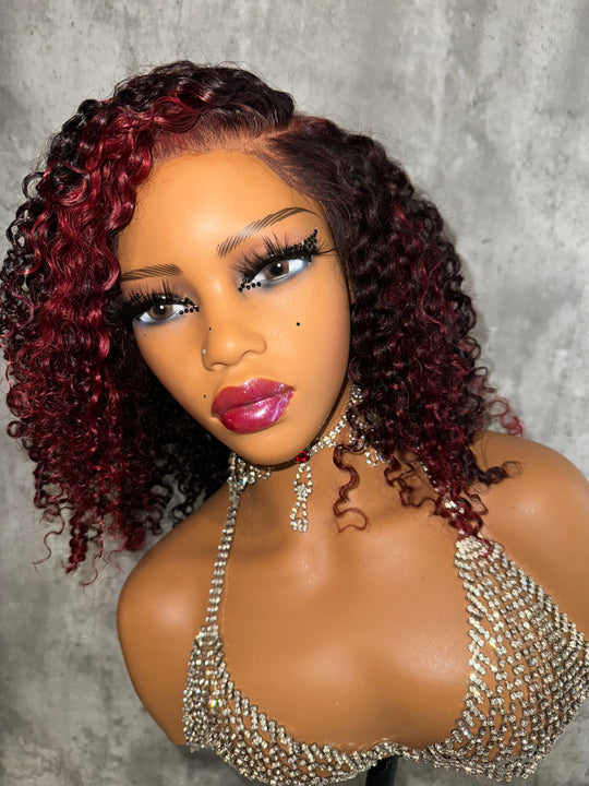 Burgundy Bliss 13x6 Kinky Curly Wig