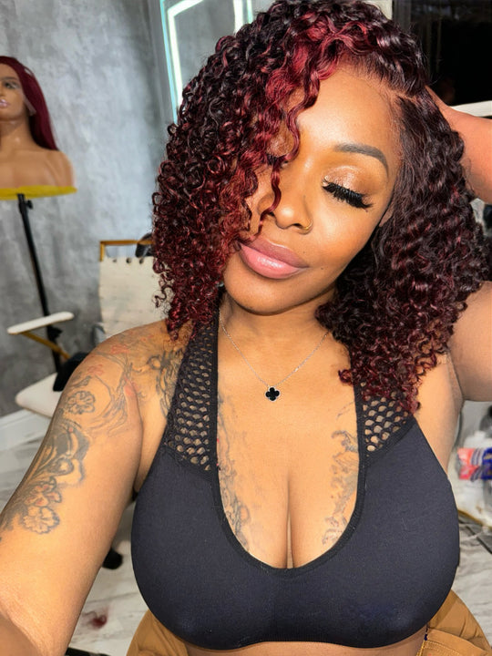 Burgundy Bliss 13x6 Kinky Curly Wig