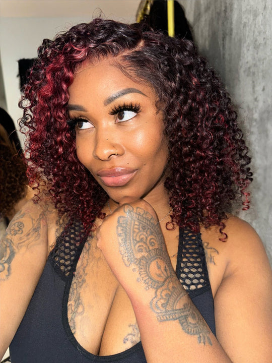 Burgundy Bliss 13x6 Kinky Curly Wig