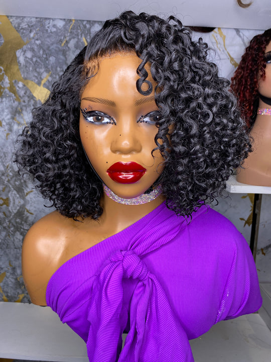 “SELENA” 4B Hybrid Hairline -Exotic WaterWave Bob