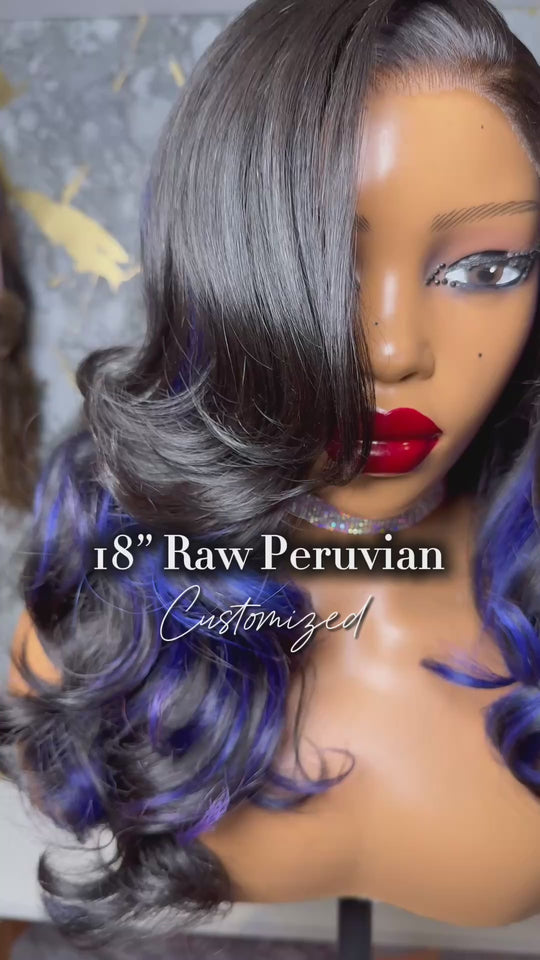 “PURPLE” HIGHLIGHTED RAW PERUVIAN CUSTOM UNIT