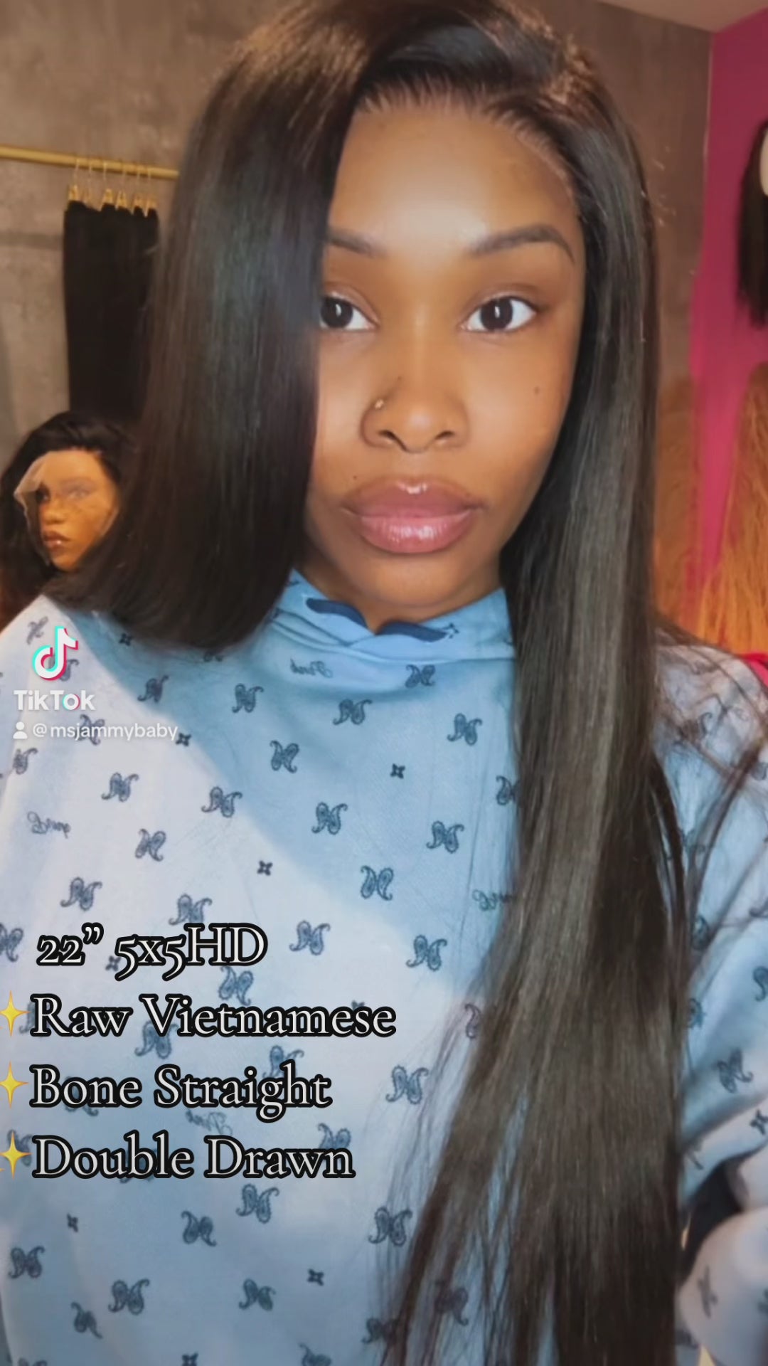Raw Vietnamese Bone Straight Wig