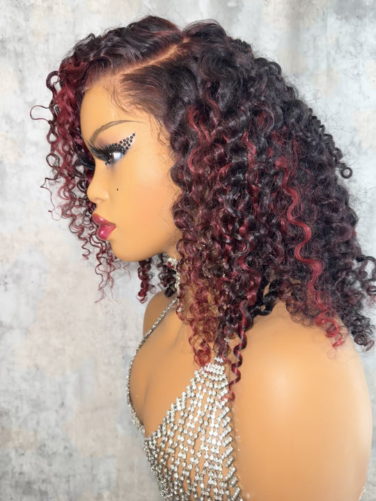 Burgundy Bliss 13x6 Kinky Curly Wig