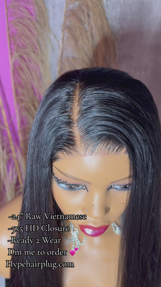 Raw Vietnamese Bone Straight Wig
