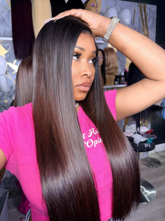 Vietnamese Virgin Bone Straight (Ombré Brown )