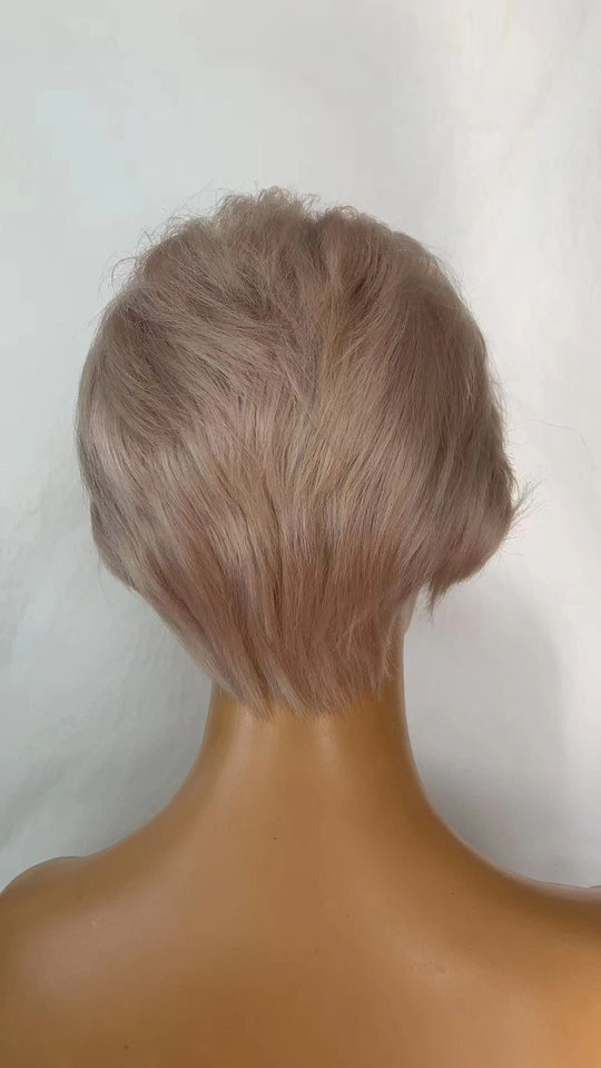 Ash Blonde Pixie Cut